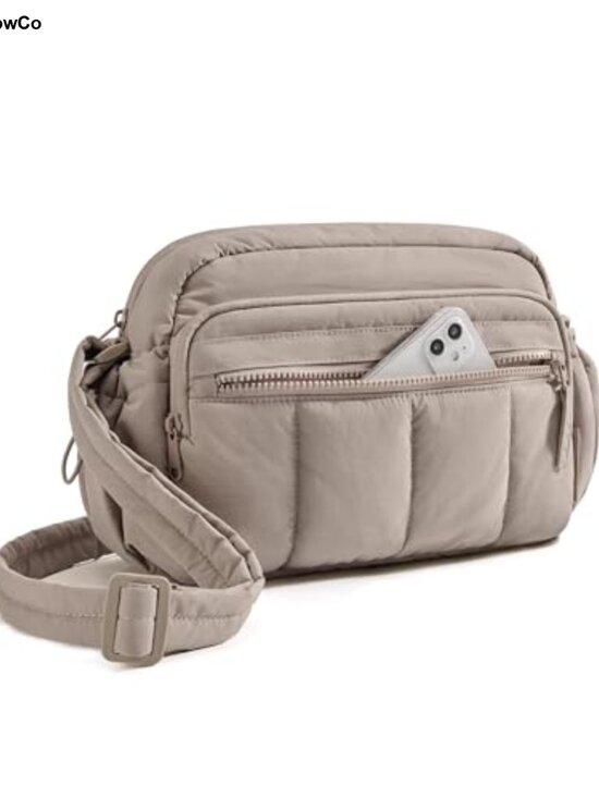 Handbags - Puffy Quilted Crossbody Bag RFID Wallet Lightweight Travel Purse
